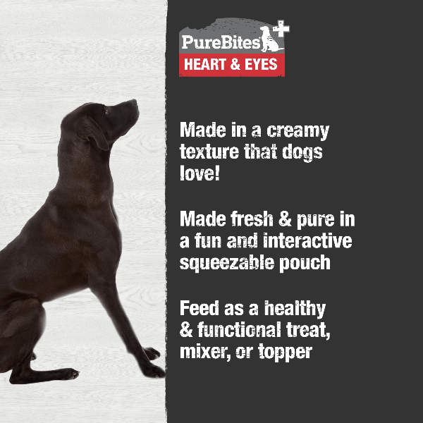 PureBites+ Squeezable Dog Treats: Heart & Eyes Formula