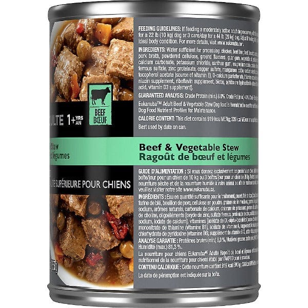 Eukanuba Premium Adult Canned Dog Food - Beef & Vegetable Stew Recipe