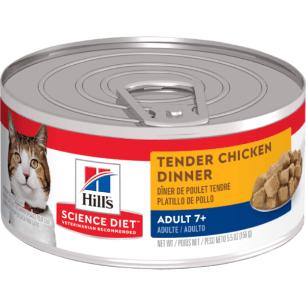 Hill's Science Diet Adult 7+ 5.5oz Canned Tender Chicken Dinner Cat Food