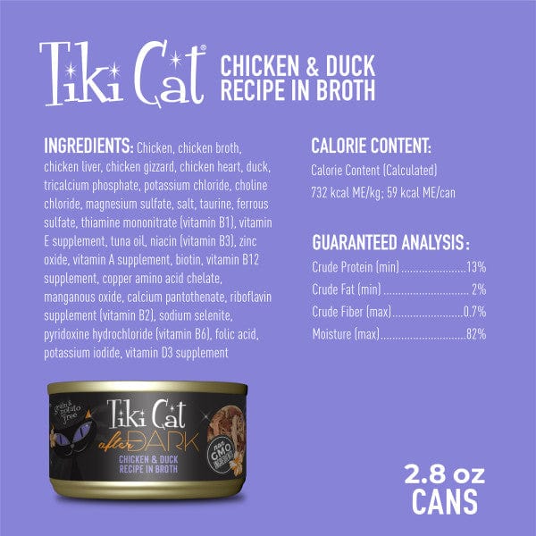 Tiki Cat After Dark Canned Cat Food: Chicken & Duck Recipe
