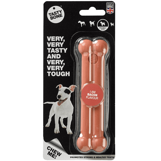 Delicious TastyBone Nylon Dog Chew Bone with Bacon Flavor