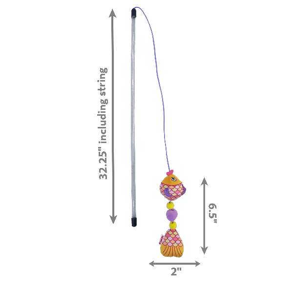 KONG Interactive Scrattles Fish Teaser Toy for Cats