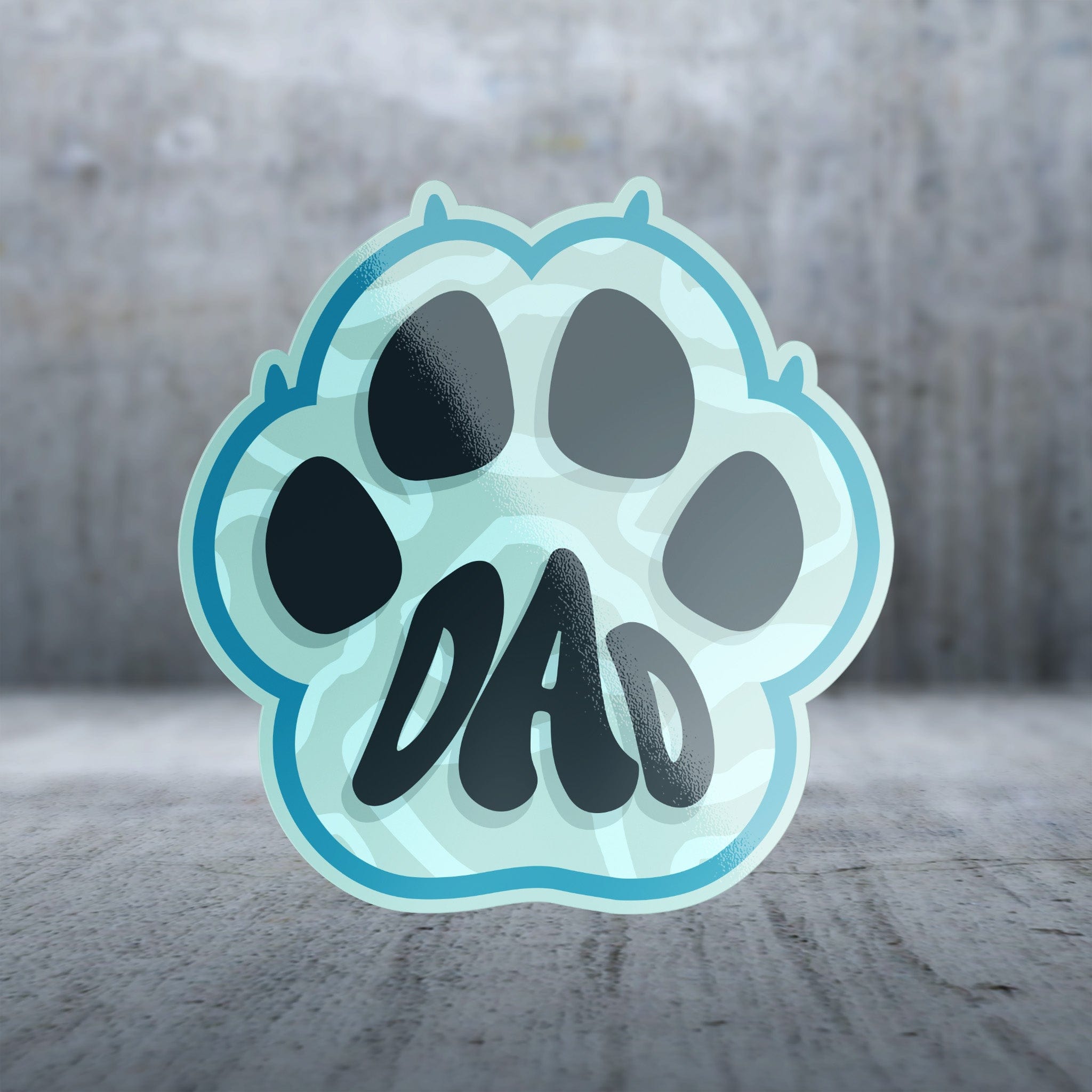Blue Paw Dad Themed Dog Sayings Sticker Pack - Including Small Decorative Stickers