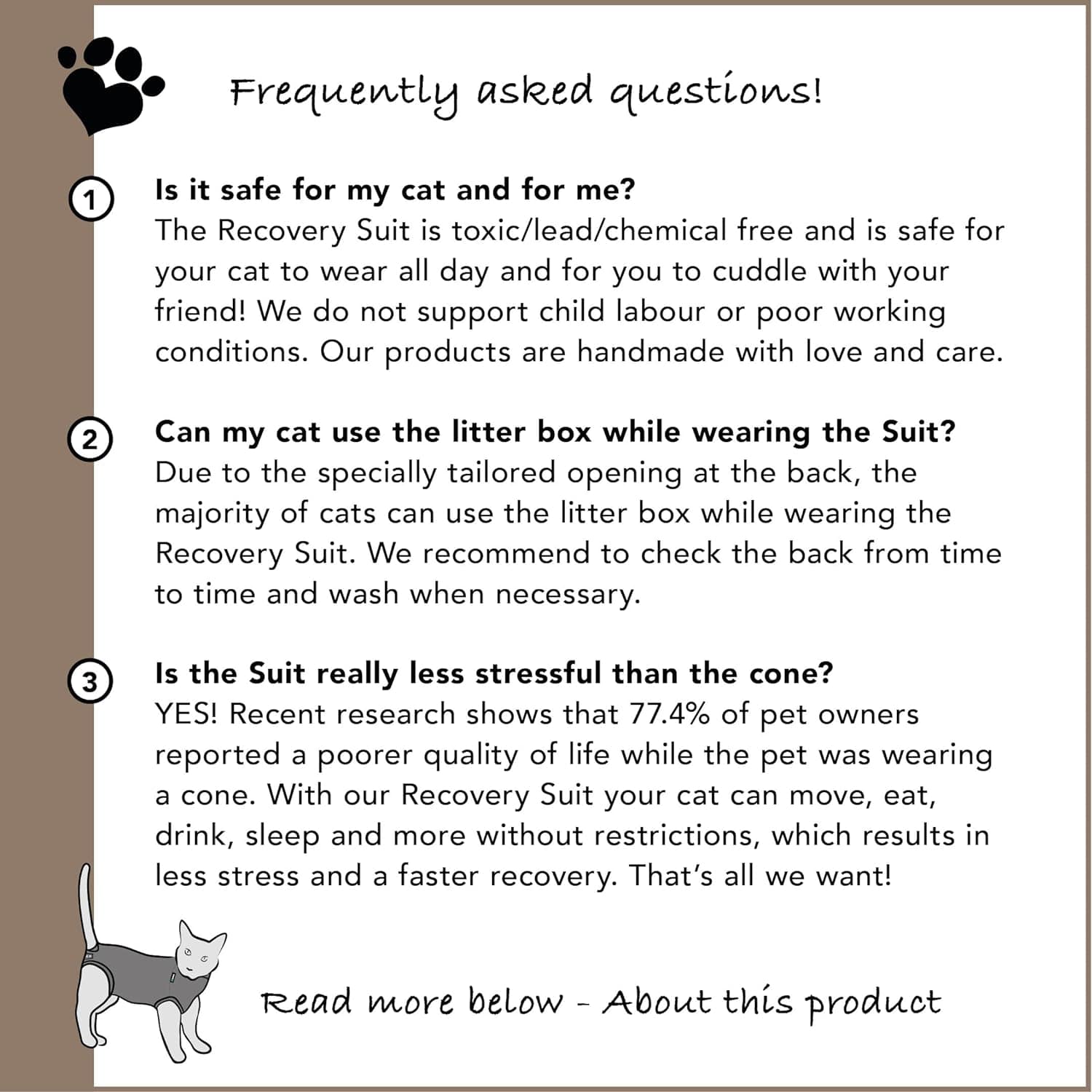 Soft and Comfortable Suitical Recovery Suit for Feline Friends