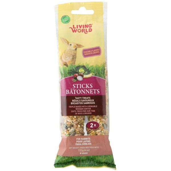Living World Rabbit Treat Sticks with Irresistible Fruit Flavor - Healthy and Nutritious Snacks for Your Furry Friends