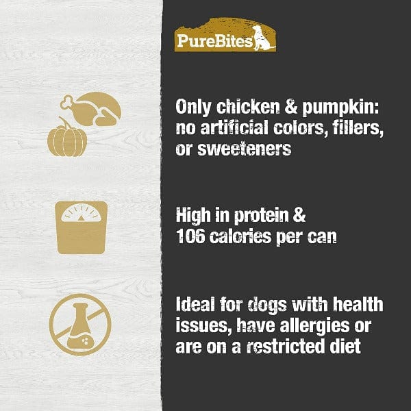 PureBites Premium Pure Protein Chicken and Pumpkin Pâté for Canine Delights