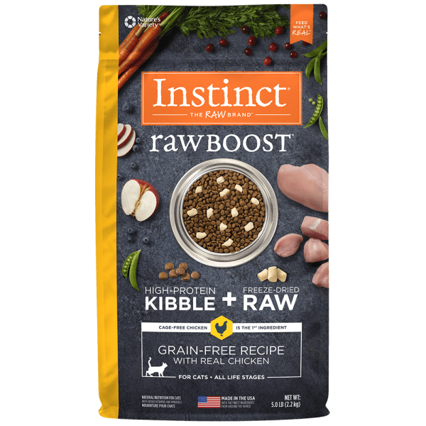 Instinct Raw Boost Dry Cat Food with Cage - free Real Chicken for Optimal Nutrition