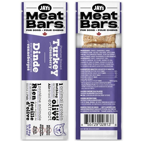 Jay's Turkey & Cranberry Meat Bars - Healthy Dog Treats