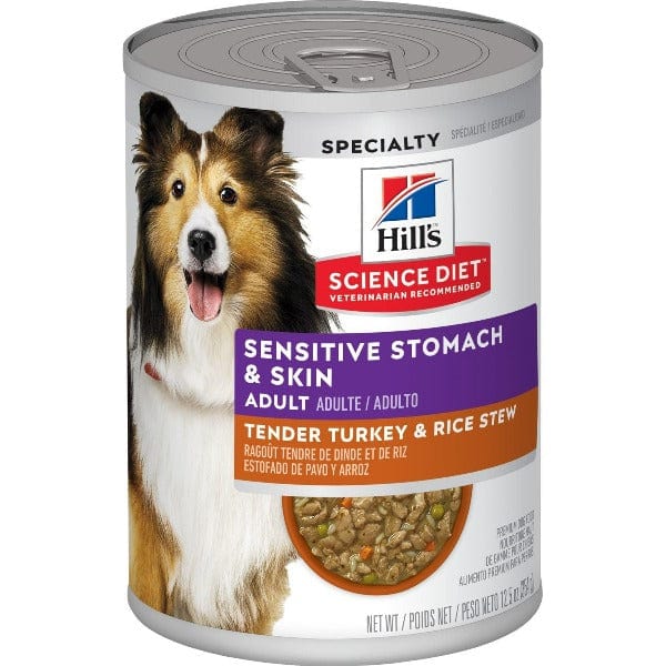 Hill's Science Diet Adult Canned Dog Food - 12.5oz Tender Turkey & Rice Stew for Sensitive Skin & Stomach