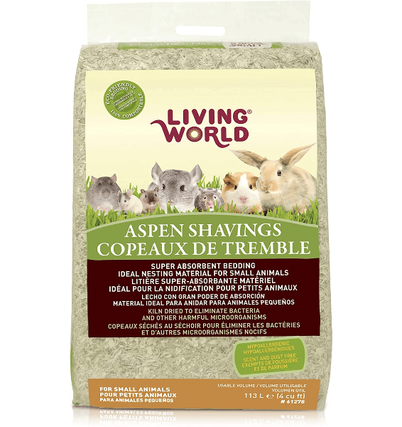 Living World High - Quality Aspen Shavings Bedding for Various Small Animals