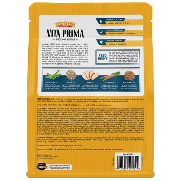 Sunseed Vita Prima Premium Quality Food for Cockatiels and Lovebirds