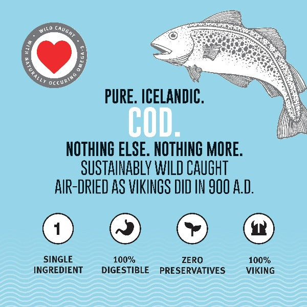 100% Pure Icelandic Cod Skin Rolls - Healthy Dog Treats (Special Order)