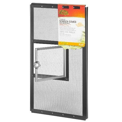 Zilla Metal Screen Cover with Hinged Access Door for Reptile Tanks
