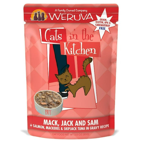 Cats in the Kitchen: Mack, Jack & Sam Pouch - Premium Wild - Caught Cat Food