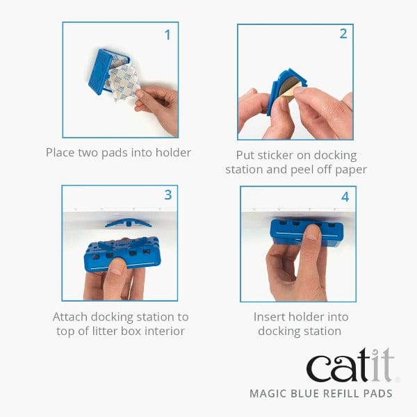 Catit Magic Blue Refill Filter Pads for Safe and Odor-Free Cat Litter Boxes