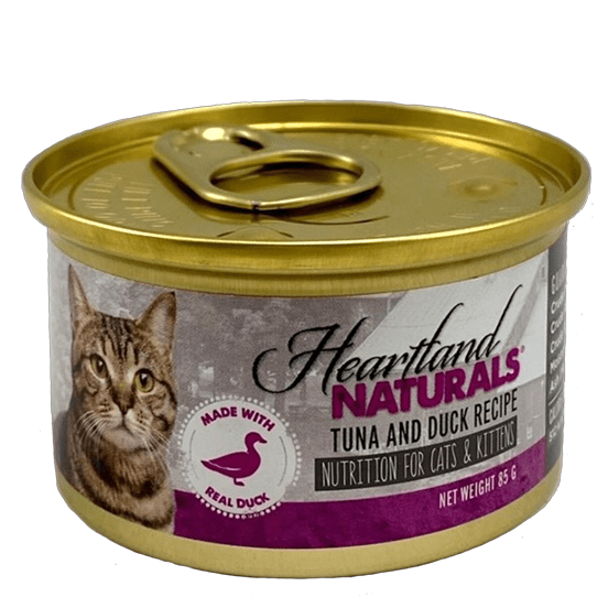 Heartland Naturals Premium Canned Tuna and Duck Recipe Nutrition for Cats and Kittens