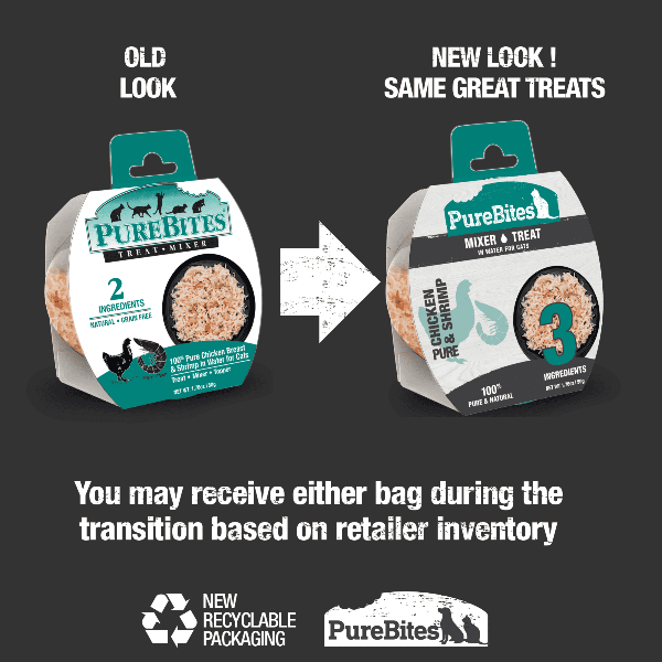 PureBites Premium Mixers for Cats: Delectable Chicken Breast and Wild-Caught Shrimp Blends