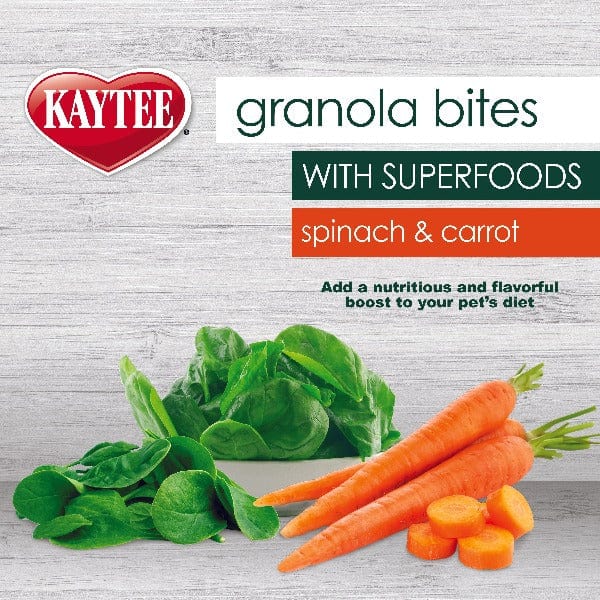 Kaytee Superfood Granola Bites with Spinach and Carrot for Pets