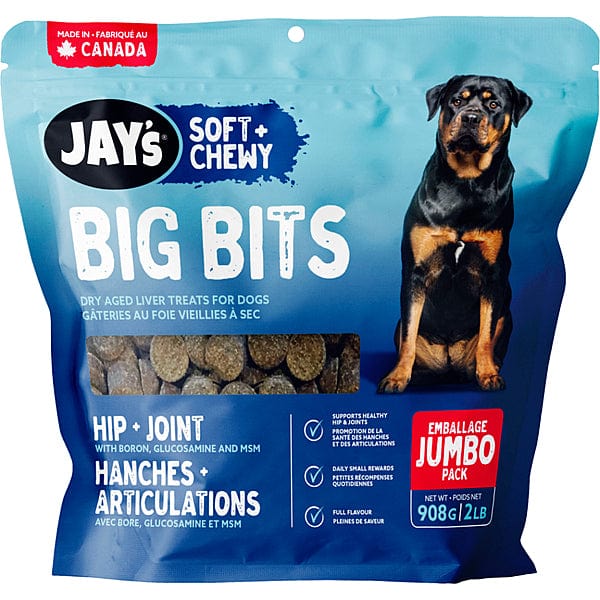 Jay's Gourmet Soft and Chewy Big Bits Dog Treats for Hip and Joint Health