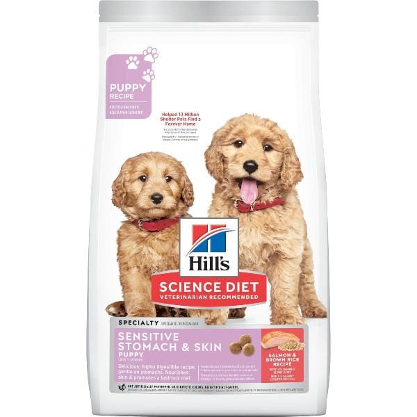 Hill's Science Diet Puppy Dry Dog Food: Salmon & Brown Rice for Sensitive Stomachs and Skin