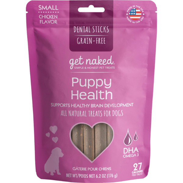 Get Naked Puppy-Specific Small Dental Chew Sticks for Optimal Puppy Health
