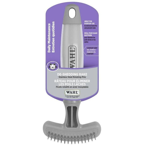 Wahl Professional Cat De-Shedding Rake-Style Brush for Healthy Fur and Skin