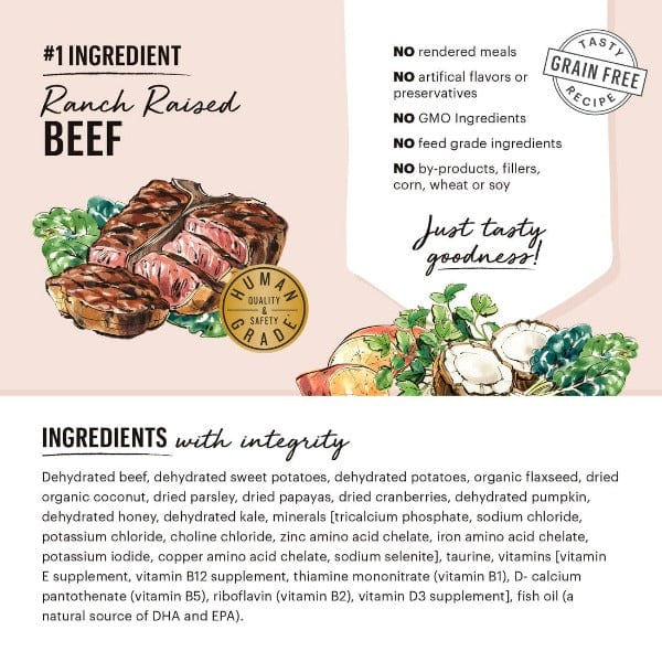 The Honest Kitchen 10lb Grain-Free Dehydrated Beef Recipe Dog Food (Special Order)