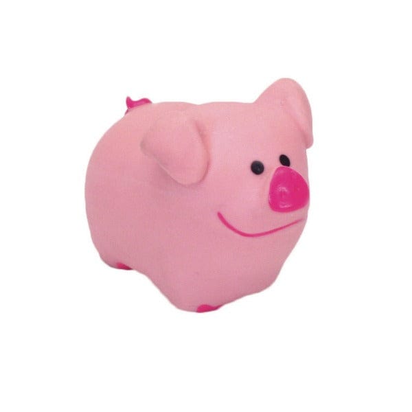 Safe and Durable 2.75' Natural Latex Pig Squeaky Dog Toy