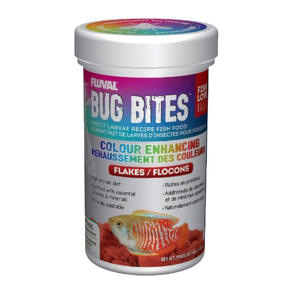 Fluval Colour - Enhancing Bug Bites Flakes for Tropical Fish