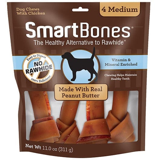 SmartBones Peanut Butter Flavored Dog Bone Chews with Real Ingredients