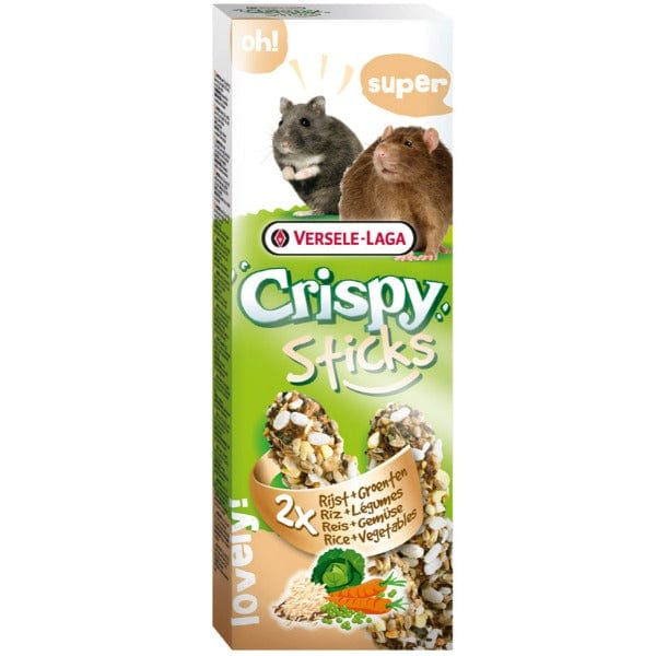Versele-Laga Oven-Baked Crispy Snack Sticks for Hamsters and Rats with Rice and Vegetable Flavor