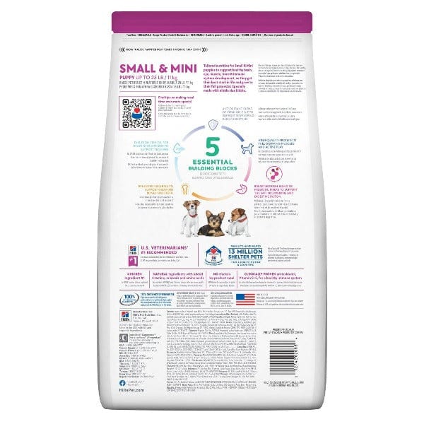 Hill's Science Diet Dry Dog Food - Chicken & Brown Rice Recipe for Small & Mini Puppies