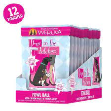 Premium Dog Food - Dogs in the Kitchen Fowl Ball Pouch with Diverse Proteins for Canine Delight