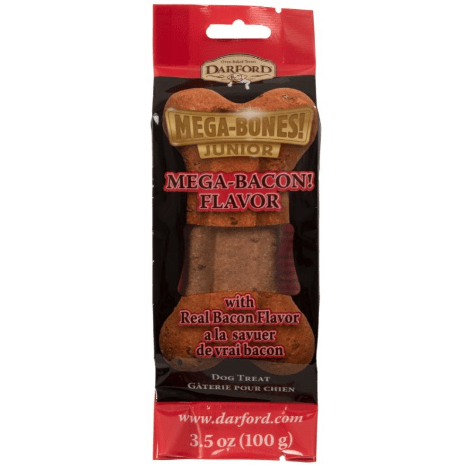 Darford Mega Bacon Flavored Dog Treats - Mega Bones, Including Mega Junior Size