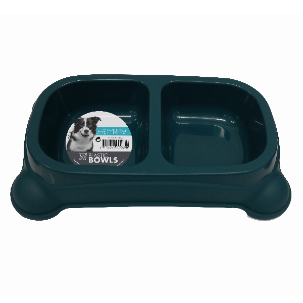 M-PETS High - Quality Plastic Double - Function Pet Feeding and Watering Bowl