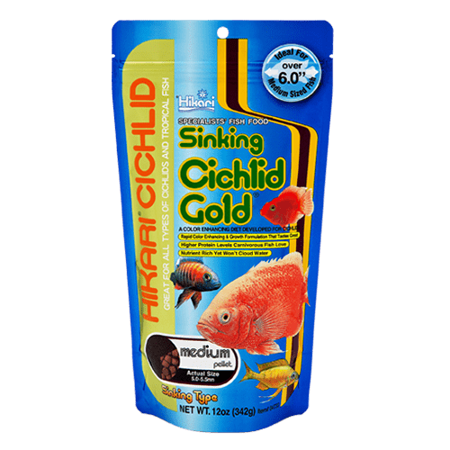 Hikari Tropical Sinking Pellets for Cichlids and Larger Tropical Fish - Color Enhancing Diet