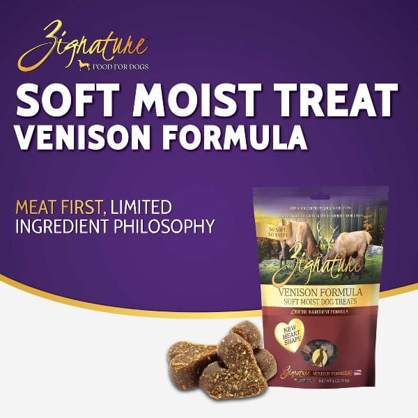 Zignature High - Quality Soft and Moist Venison - Based Formula Dog Treats for Canine Companions