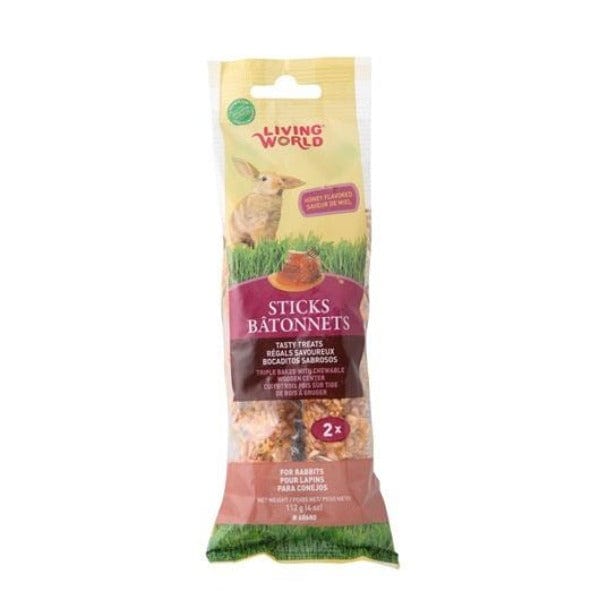 Living World Rabbit Treat Sticks with Irresistible Honey Flavor