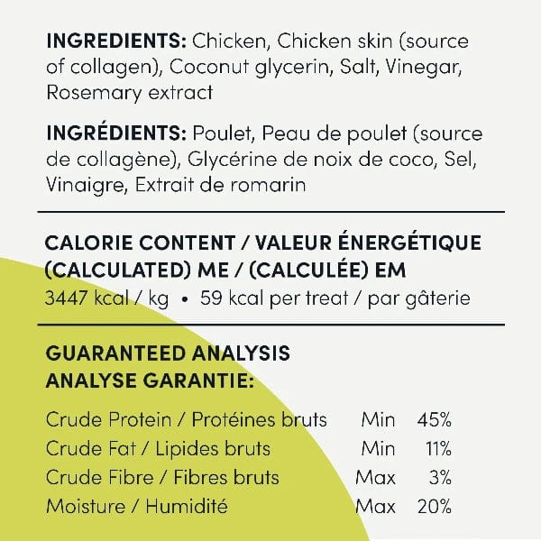 Crumps' Naturals High - Protein Chicken Collagen Jerky Dog Treats (Special Order)