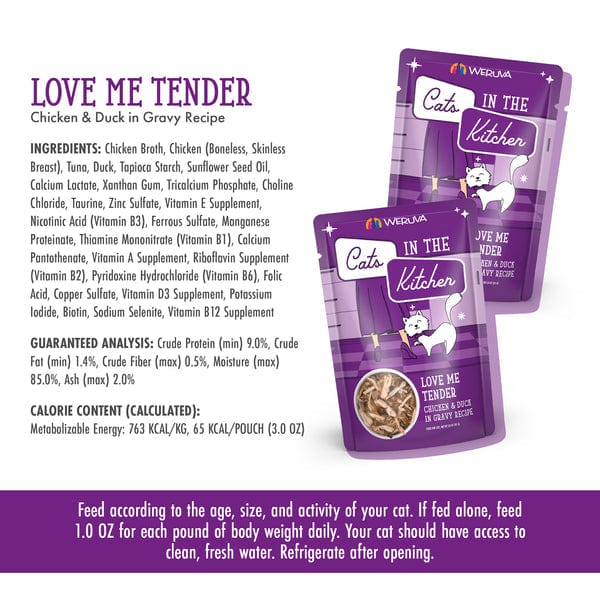 Love Me Tender Pouch Cat Food with Kitchen - Inspired Delights