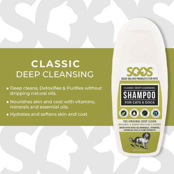 Soos Pets Premium Natural Deep - Cleansing Shampoo for Cats and Dogs