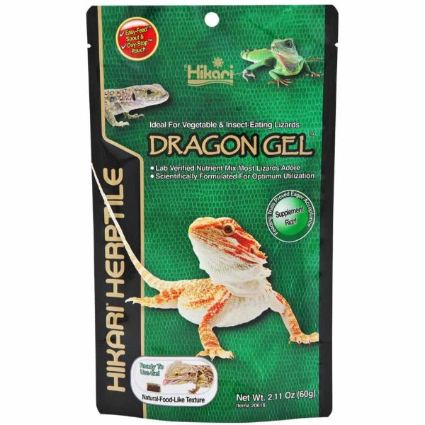 Hikari Premium DragonGel Food for Omnivorous Geckos like Bearded Dragons