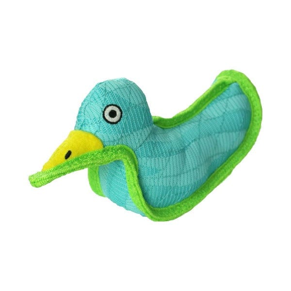Tuffy DuraForce Blue Plush Duck-Shaped Interactive Dog Toy for Medium to Large Dogs