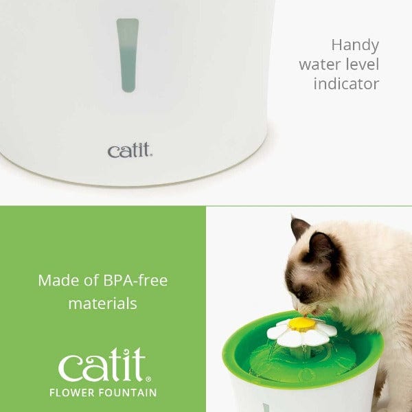 Catit Flower-Style Water Fountain for Feline Companions