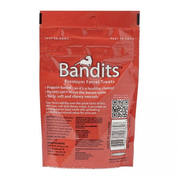 Marshall Premium Ferret Treats in Delectable Bacon Flavour for Bandits