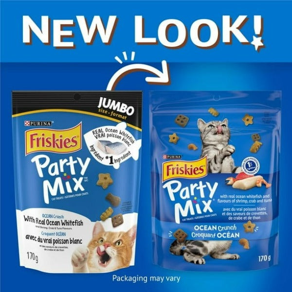 Friskies Ocean Crunch Party Mix Delightful Cat Treats