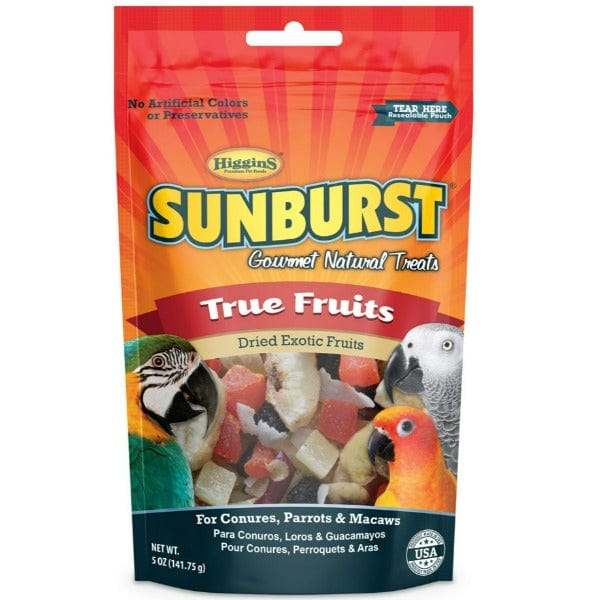 Sunburst Gourmet True Fruits Natural Treats for Conures, Parrots & Macaws