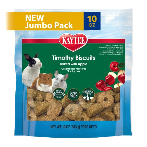 Kaytee Apple - Baked Timothy Grass Biscuits, a Nutritious Small Animal Treat