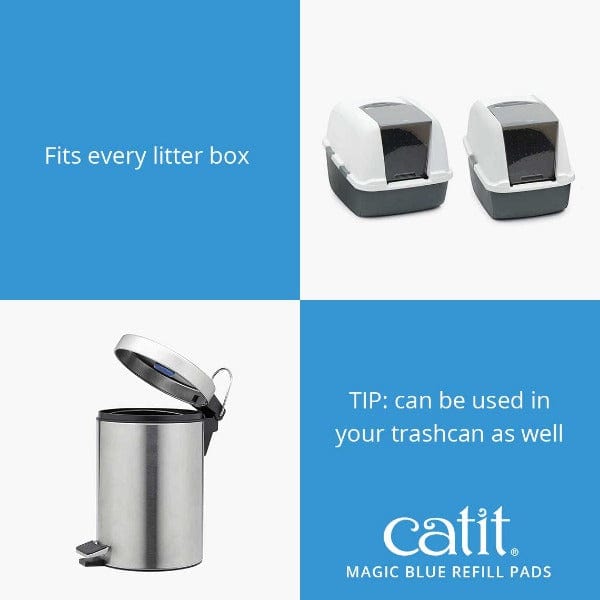 Catit Magic Blue Refill Filter Pads for Safe and Odor-Free Cat Litter Boxes