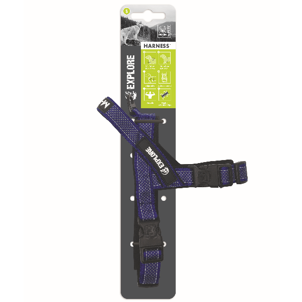 M-PETS Comfortable and Reflective Dog Harness for Safe Nighttime Strolls